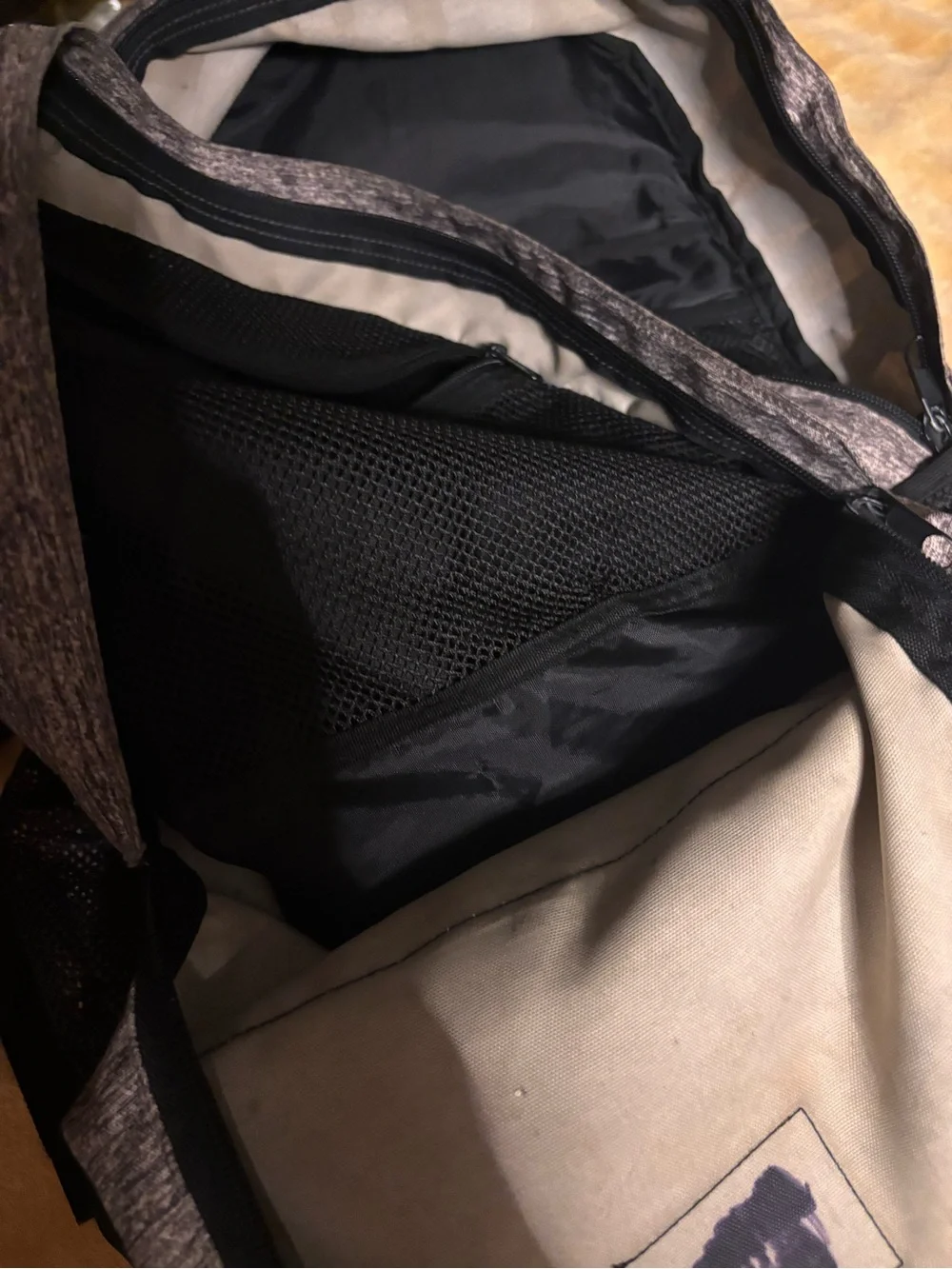 PINK Victoria's Secret Heather Gray and Black Everyday Backpack